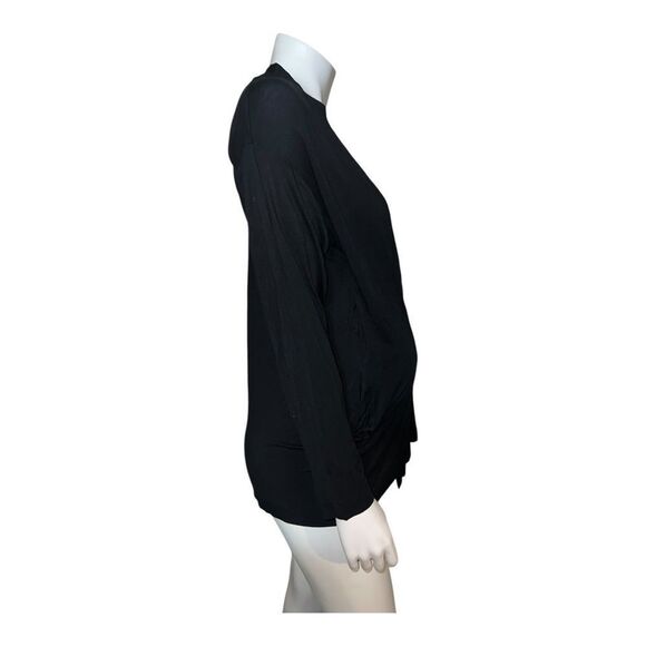 Gap Maternity Black Wrap Cardigan Lightweight Modal XXS NWOT NWD - Picture 4 of 7